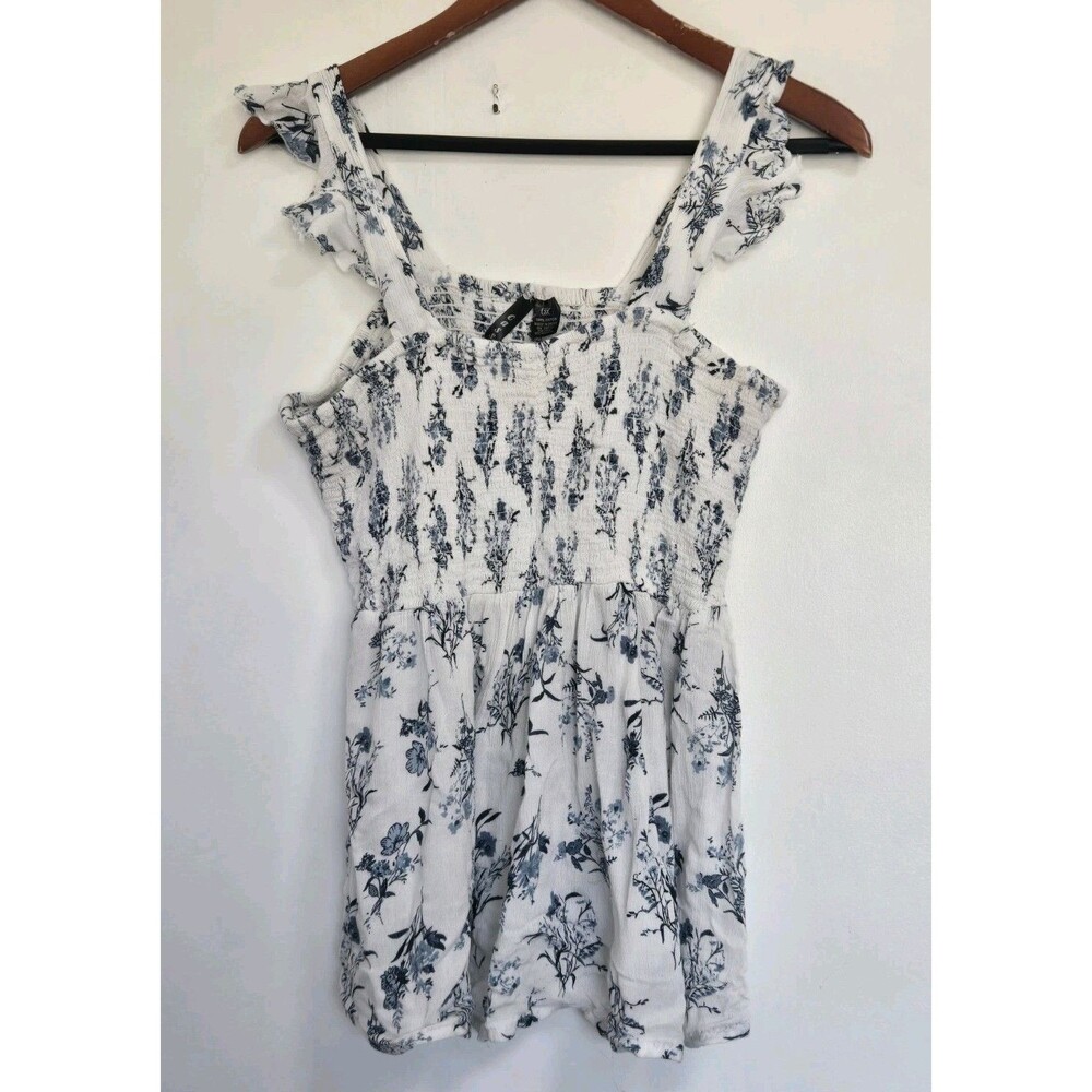 Casee's Blouse Womens 3X Bohemian MIni Dress Smocked Floral Romantic Peasant